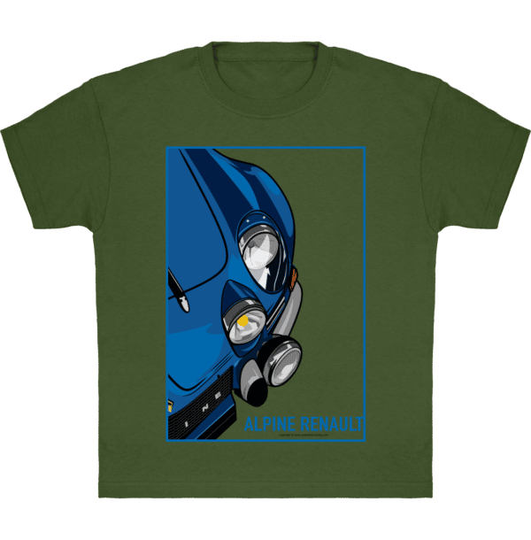 Tee Shirt Enfant Alpine A110 Vintage - Classic Olive - Face