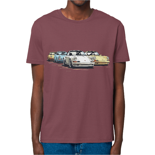 T-Shirt-4-Porsche-911-BURGUNDY